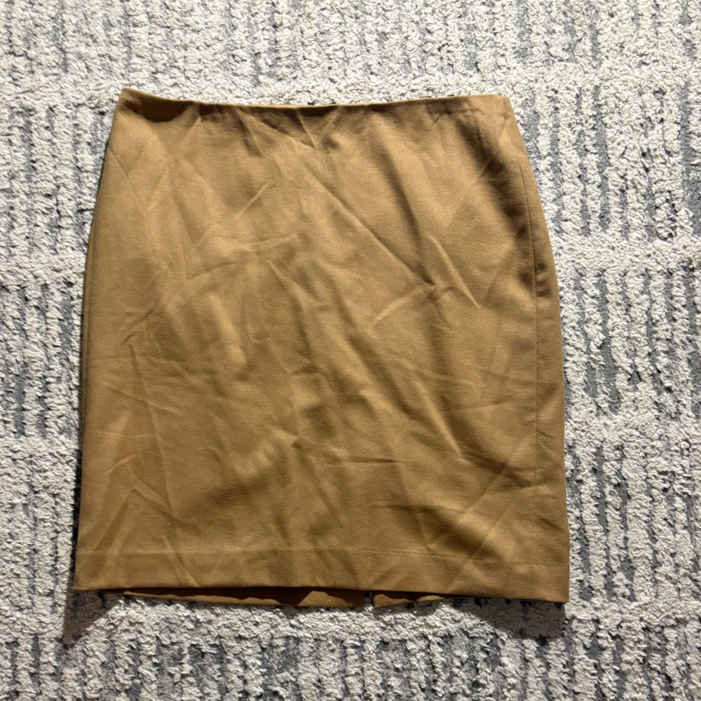 Talbots classic tan camel straight pencil career skirt size 12P